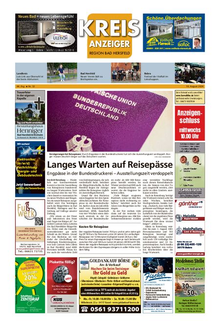 Kreisanzeiger vom 10.08.2024