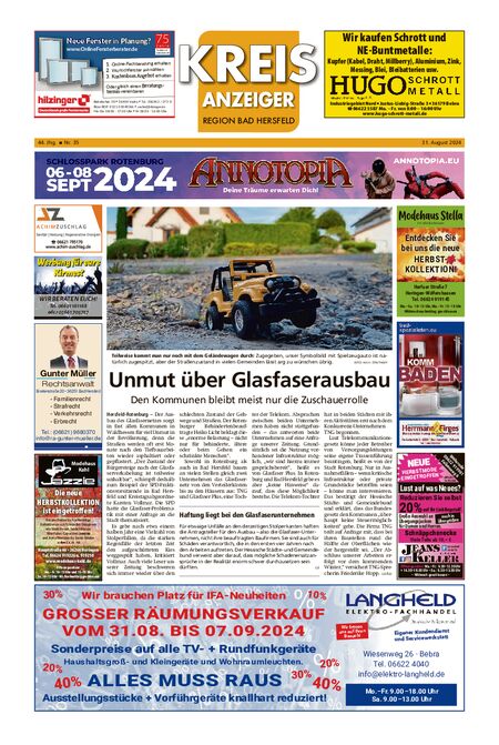 Kreisanzeiger vom 31.08.2024