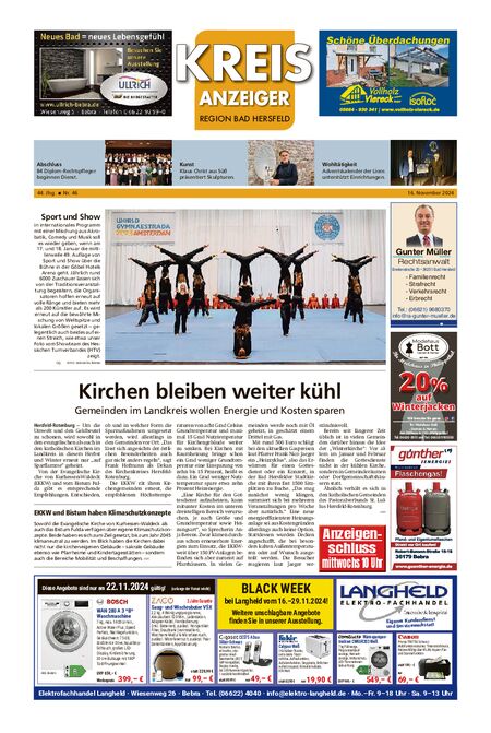 Kreisanzeiger vom 16.11.2024