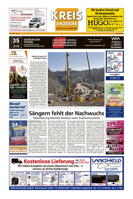 Kreisanzeiger vom 26.04.2025