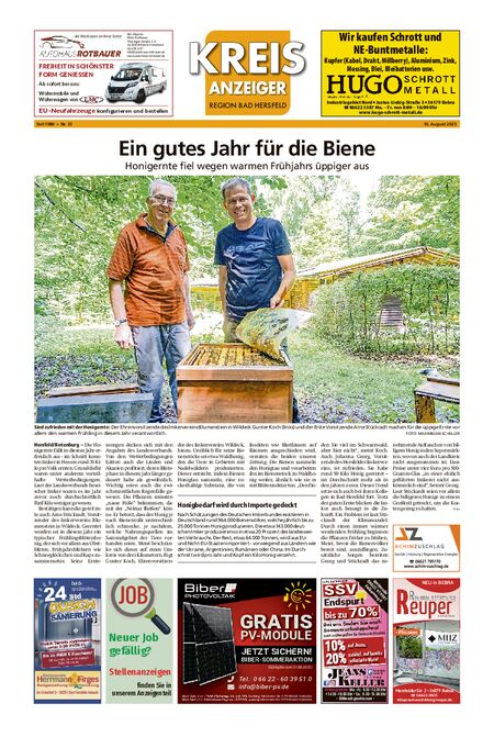 Kreisanzeiger vom 16.08.2025