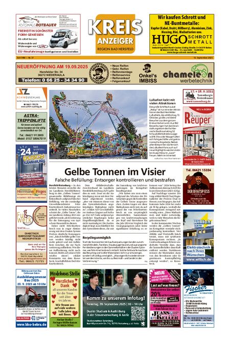 Kreisanzeiger vom 13.09.2025