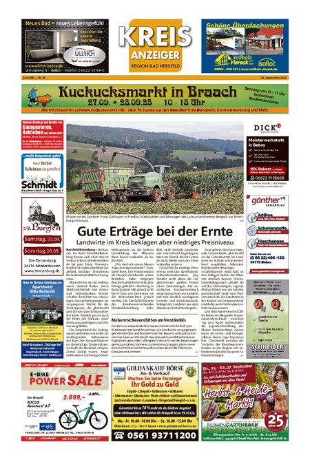 Kreisanzeiger vom 20.09.2025