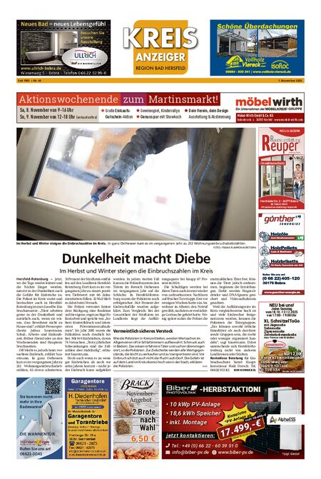Kreisanzeiger vom 01.11.2025