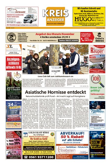 Kreisanzeiger vom 08.11.2025