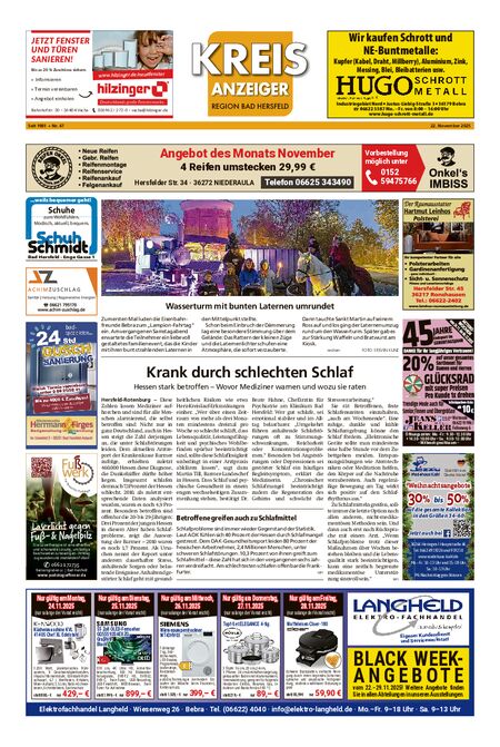 Kreisanzeiger vom 22.11.2025