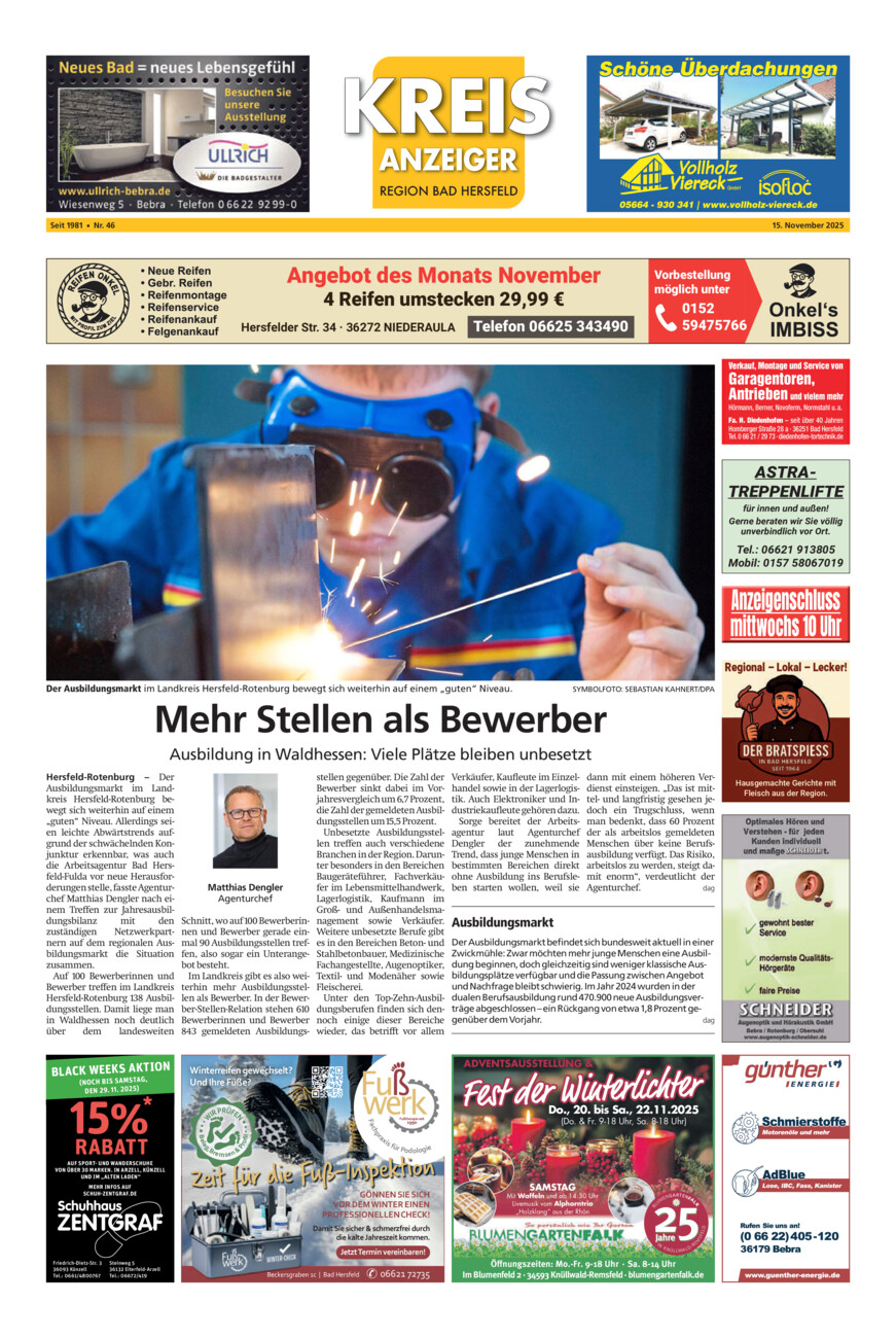 Kreisanzeiger 46-25 vom Samstag, 15.11.2025