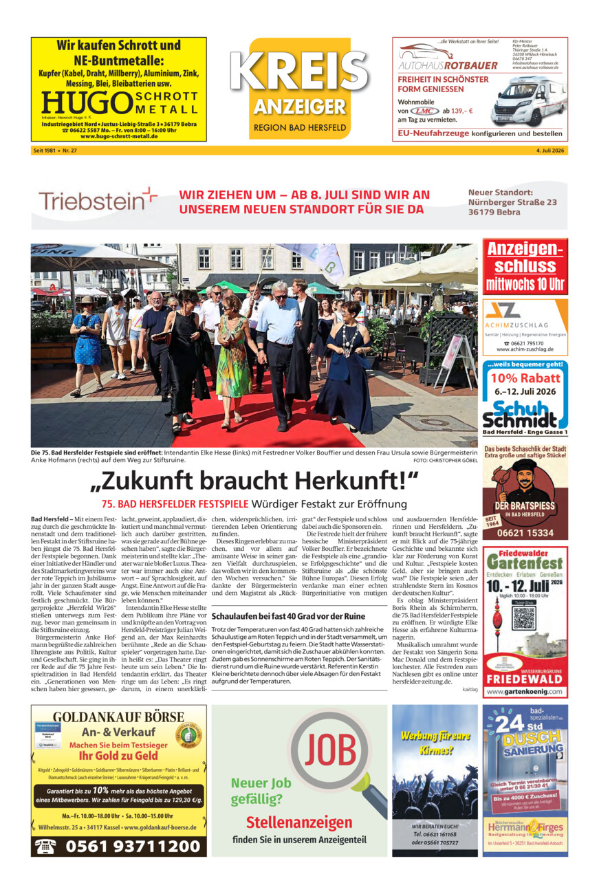 Kreisanzeiger 27-26 vom Samstag, 04.07.2026