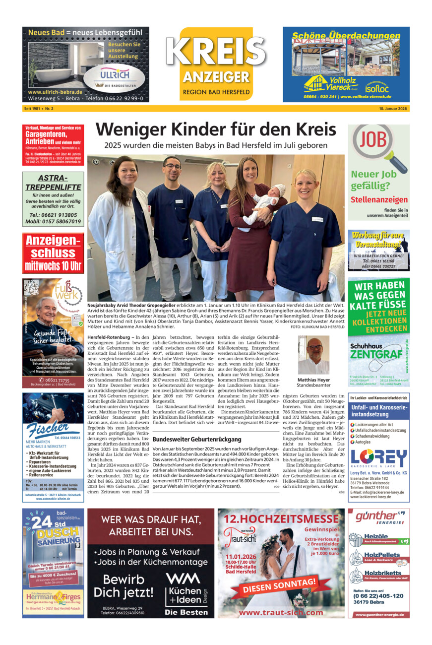 Kreisanzeiger 2-26 vom Samstag, 10.01.2026