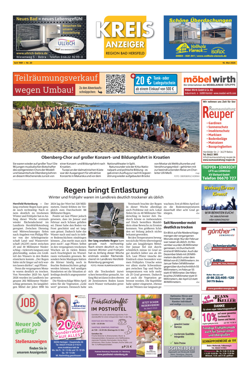 Kreisanzeiger 20-26 vom Samstag, 16.05.2026