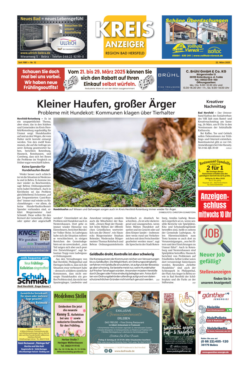 Kreisanzeiger 12-25 vom Samstag, 22.03.2025