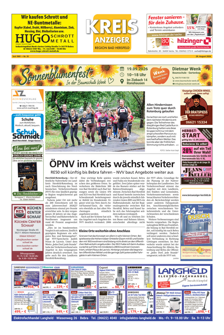 Kreisanzeiger 35-26 vom Samstag, 29.08.2026
