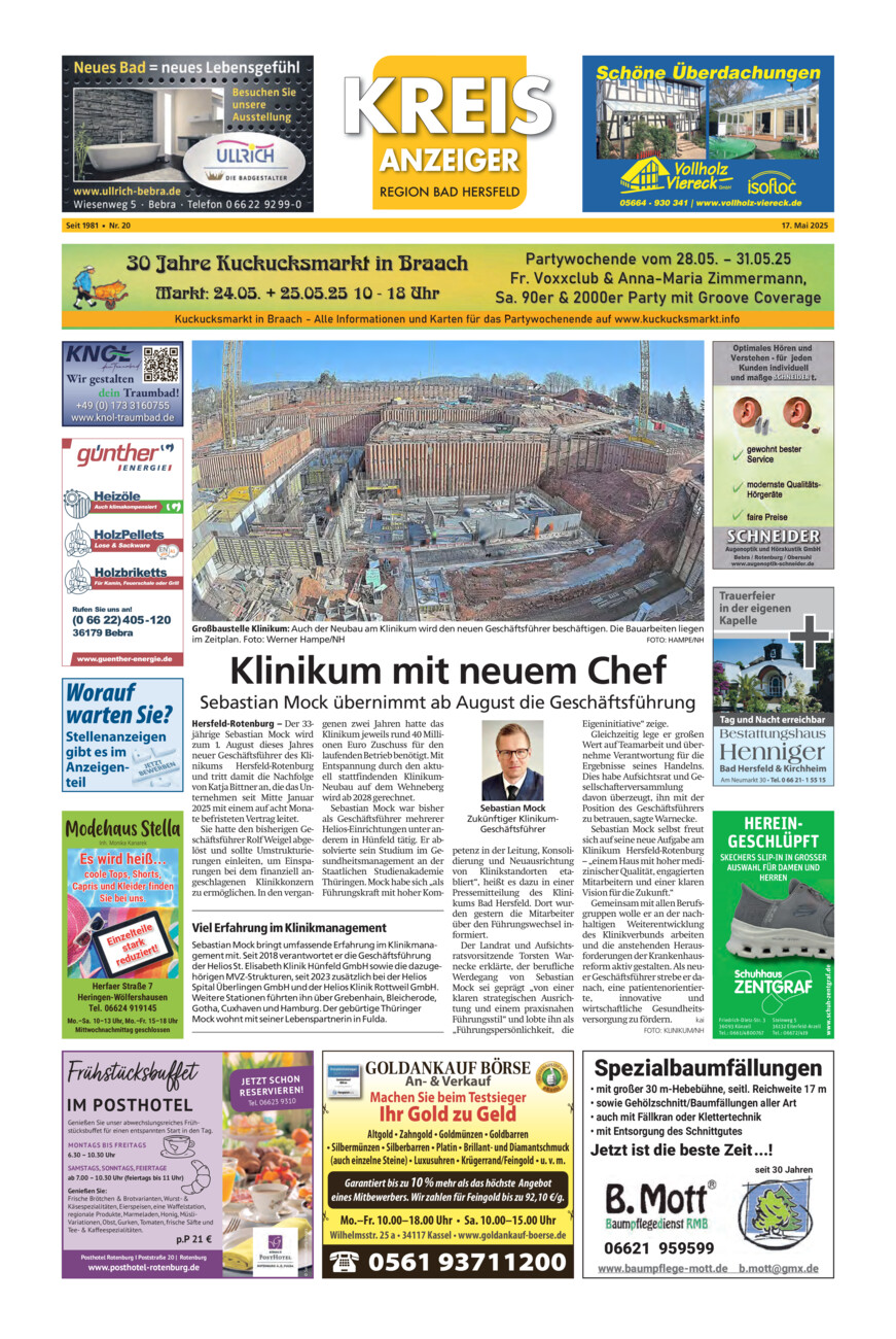 Kreisanzeiger 20-25 vom Samstag, 17.05.2025