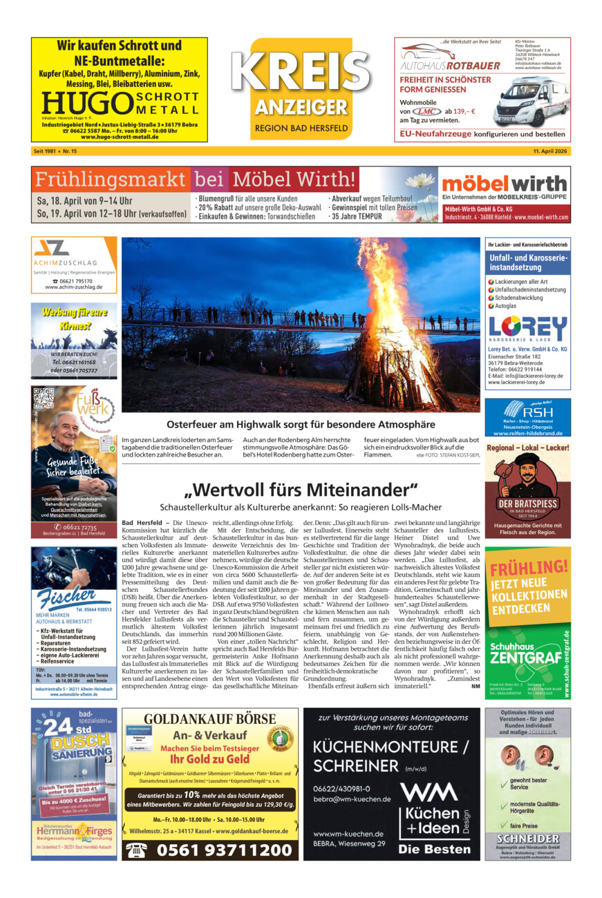 Kreisanzeiger 15-26 vom Samstag, 11.04.2026