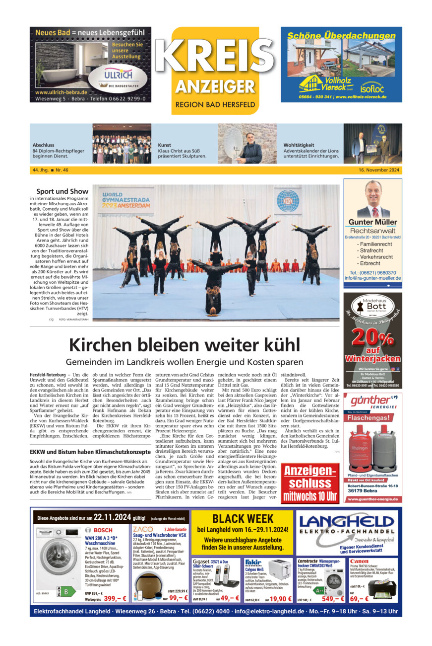 Kreisanzeiger 46-24 vom Samstag, 16.11.2024