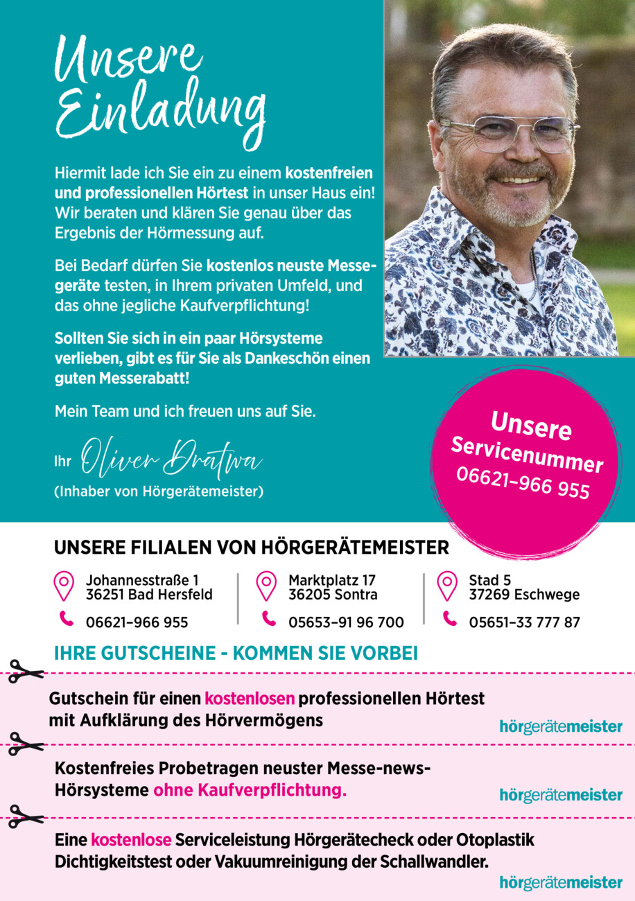 Hörgerätemeister Dratwa vom Montag, 14.09.2026