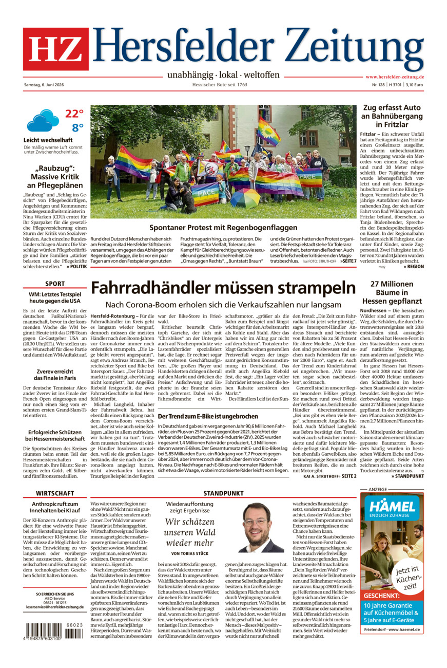 Hersfelder Zeitung vom Samstag, 06.06.2026