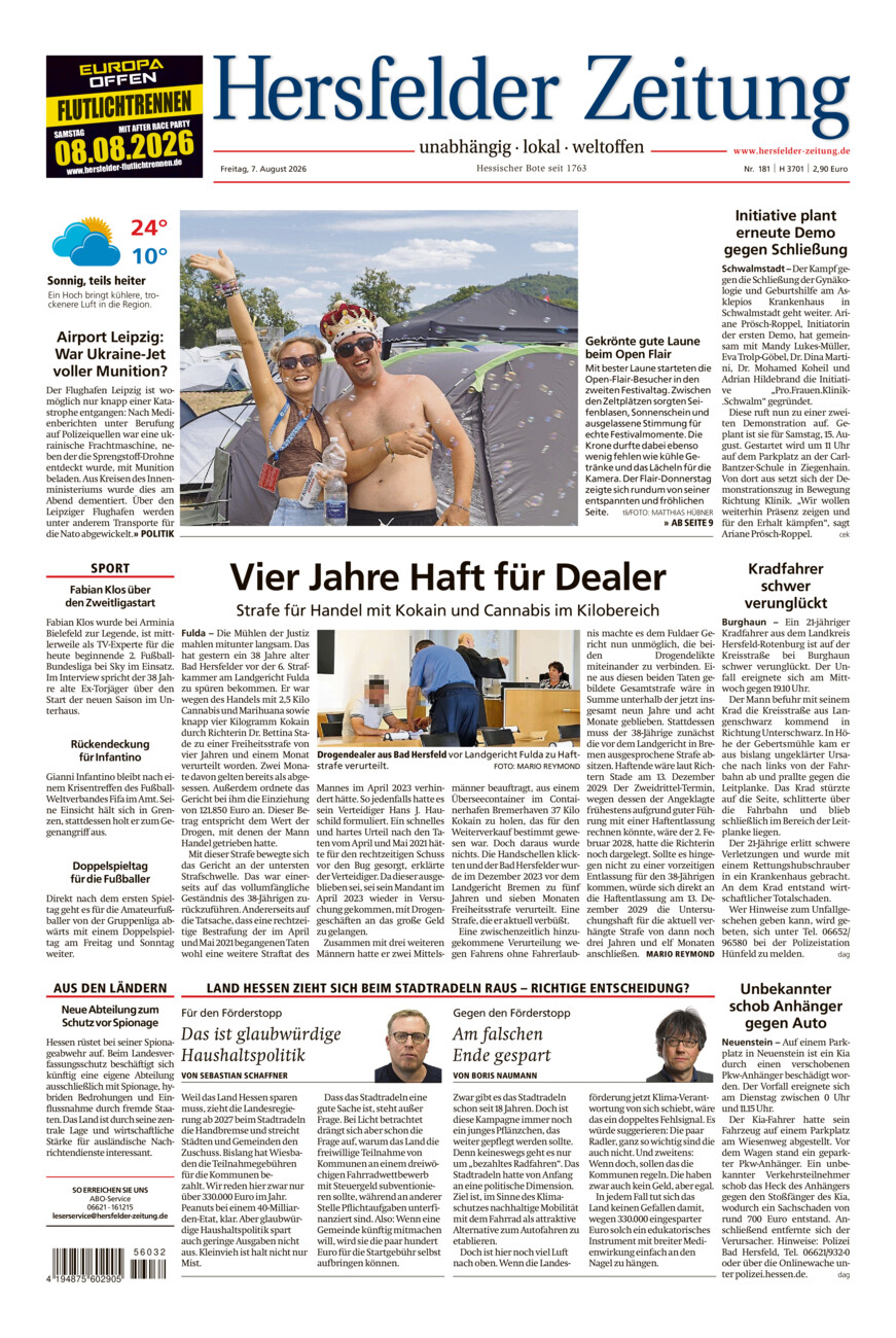 Hersfelder Zeitung vom Freitag, 07.08.2026