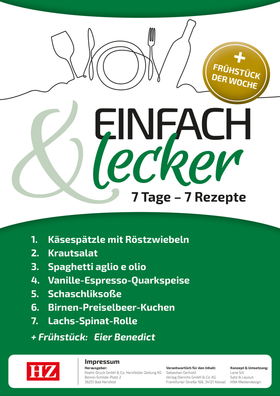 Rezeptheft 38-25 vom Montag, 15.09.2025