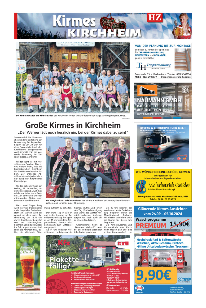 Kirmes Kirchheim vom Donnerstag, 26.09.2024