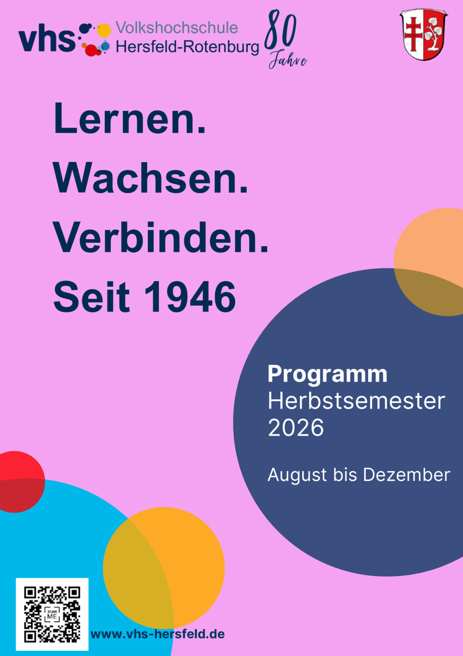 vhs Programm Herbstsemester 2026 vom Samstag, 04.07.2026