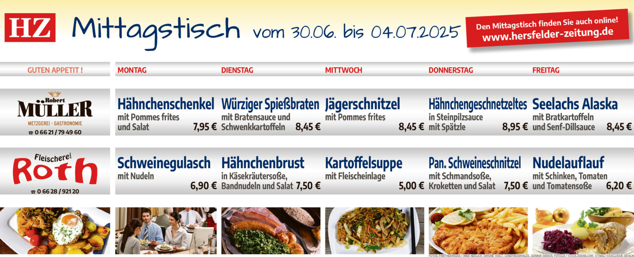 Mittagstisch 27-25 vom Samstag, 28.06.2025